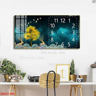 Tải file File tranh đồng hồ tráng gương DH3190 (PSD) cho in ấn quảng cáo