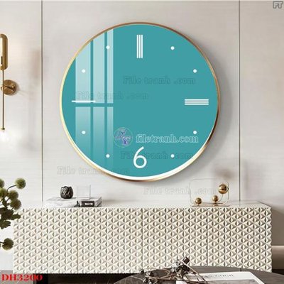 File tranh in mica File tranh đồng hồ tráng gương DH3200 (độ phân giải cao)