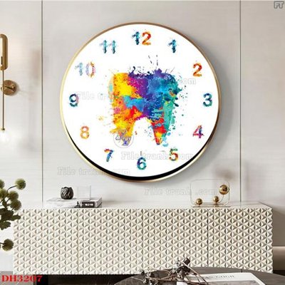 Tải file File tranh đồng hồ tráng gương DH3207 (gốc) in ấn ngay lập tức