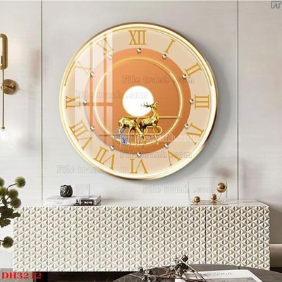 Tải file File tranh đồng hồ tráng gương DH3212 (ảnh gốc) độ phân giải 300dpi