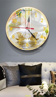 File in trần File tranh đồng hồ tráng gương DH322 (bản gốc) 5D