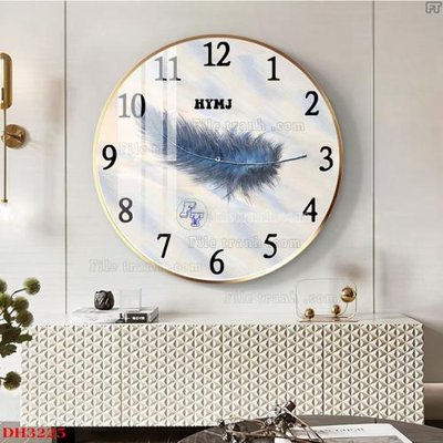 File gốc File tranh đồng hồ tráng gương DH3225 (in ấn) màu sắc trung thực
