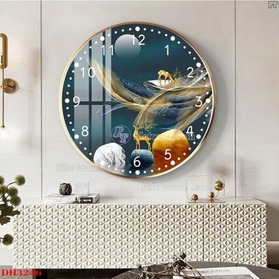 Tải file tranh gốc File tranh đồng hồ tráng gương DH3246 chất lượng cao