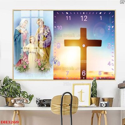 File in ấn cao cấp File tranh đồng hồ tráng gương DH3269 (file gốc)