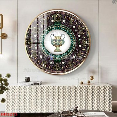 File gốc File tranh đồng hồ tráng gương DH3275 (in mica) trang trí