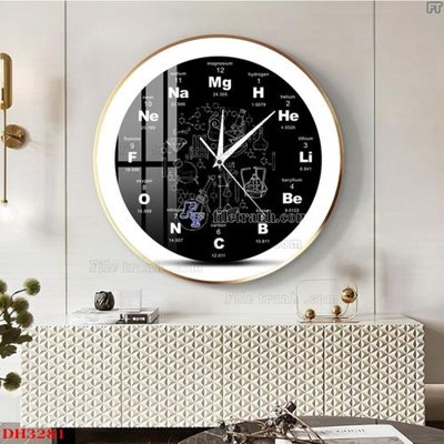 File gốc File tranh đồng hồ tráng gương DH3281 (ảnh chi tiết) để in ấn