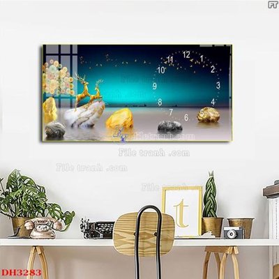 File gốc File tranh đồng hồ tráng gương DH3283 (vector) cho in ấn