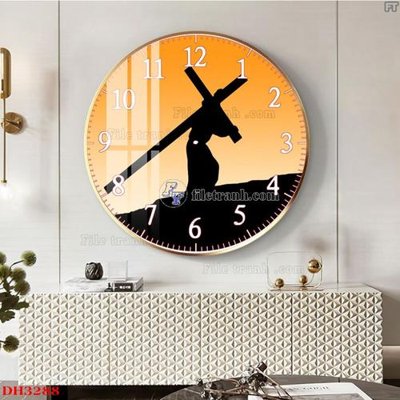 Chi tiết file gốc File tranh đồng hồ tráng gương DH3288 (cho in tráng gương)