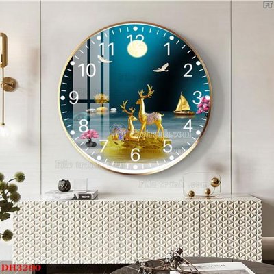 Download file gốc File tranh đồng hồ tráng gương DH3290 (độ nét cao)