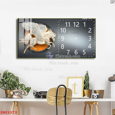 Tải file tranh File tranh đồng hồ tráng gương DH3372 (ảnh gốc) ngay