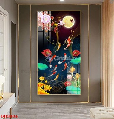 Tải file gốc in lụa File tranh đồng hồ tráng gương DH3404 siêu nét