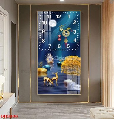 File gốc File tranh đồng hồ tráng gương DH3406 (dành cho quảng cáo)