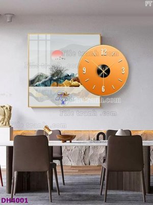 File gốc File tranh đồng hồ tráng gương kiểu mới DH4001 (PNG) trong suốt (transparent)