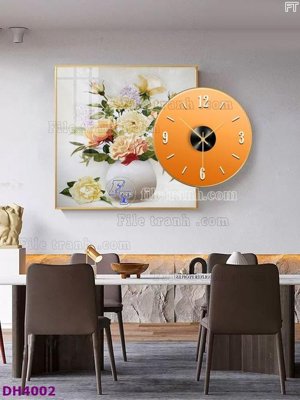 Download file tranh File tranh đồng hồ tráng gương kiểu mới DH4002 (file gốc PSD)