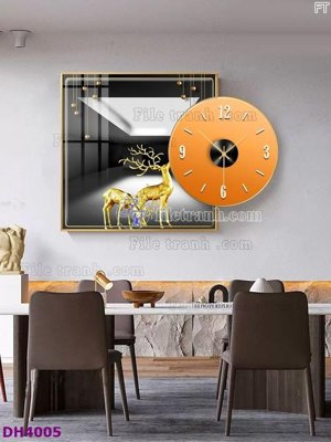 Tải file tranh File tranh đồng hồ tráng gương kiểu mới DH4005 (gốc) tại Filetranh.com
