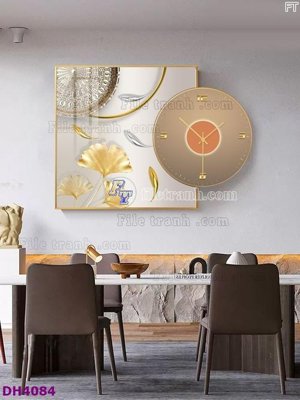File gốc File tranh đồng hồ tráng gương kiểu mới DH4084 (cho in ấn) từ Filetranh.com