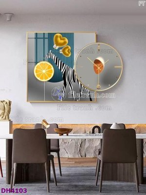 Mua file gốc File tranh đồng hồ tráng gương kiểu mới DH4103 (in ấn) tại Filetranh.com