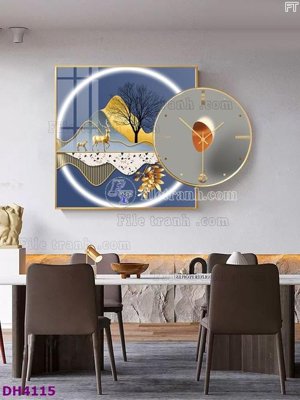 Tải về file gốc File tranh đồng hồ tráng gương kiểu mới DH4115 (chuẩn in ấn)