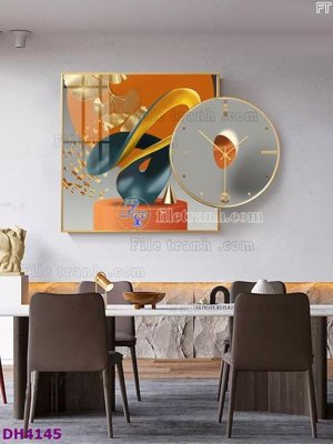 Tải file gốc File tranh đồng hồ tráng gương kiểu mới DH4145 (bản PSD) còn layer