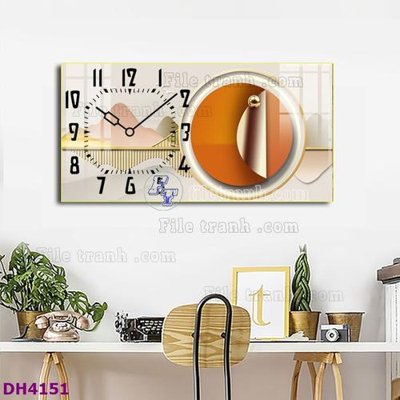 Tải file gốc File tranh đồng hồ tráng gương hươu nai hiện đại FDH4151 (in khổ lớn) quảng cáo