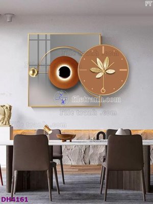 File tranh File tranh đồng hồ tráng gương kiểu mới DH4161 (gốc) chủ đề trẻ em