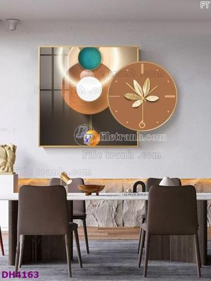 Tải file gốc File tranh đồng hồ tráng gương kiểu mới DH4163 (để in lụa)