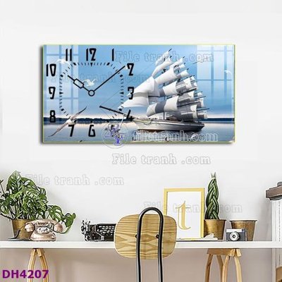 Tải file gốc File tranh đồng hồ tráng gương hươu nai hiện đại FDH4207 (bản PSD) chỉnh sửa được