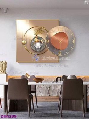 Tải file File tranh đồng hồ tráng gương kiểu mới DH4289 (gốc) làm file tranh quảng cáo