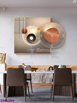 Download file tranh File tranh đồng hồ tráng gương kiểu mới DH4299 (file gốc PSD)