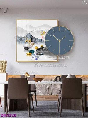 Tải file File tranh đồng hồ tráng gương kiểu mới DH4320 (gốc) in ấn ngay lập tức
