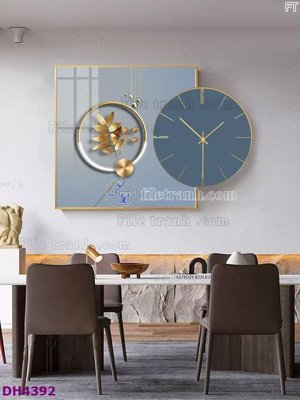 Tải file File tranh đồng hồ tráng gương kiểu mới DH4392 (ảnh gốc) file TIFF