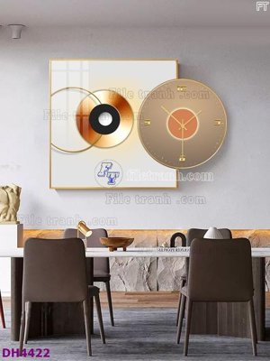 Tải file File tranh đồng hồ tráng gương kiểu mới DH4422 (PSD) cho in ấn quảng cáo