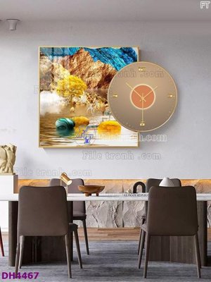 Download file gốc File tranh đồng hồ tráng gương kiểu mới DH4467 (in mica) logo