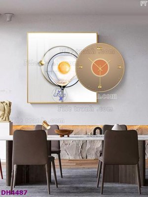 File tranh File tranh đồng hồ tráng gương kiểu mới DH4487 (ảnh gốc) cho in ấn kỹ thuật số