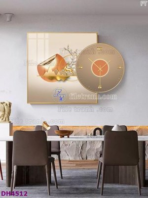 File gốc File tranh đồng hồ tráng gương kiểu mới DH4512 (dành cho quảng cáo)