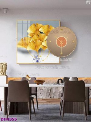 File tranh File tranh đồng hồ tráng gương kiểu mới DH4555 (ảnh gốc) độ nét vượt trội