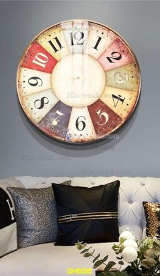 File gốc File tranh đồng hồ tráng gương DH606 (in lụa) tranh thuận buồm