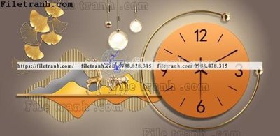 Tải file tranh gốc tranh đồng hồ DH7001 chất lượng cao