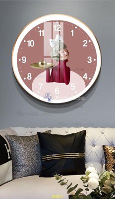 File gốc File tranh đồng hồ tráng gương DH817 (trang trí) phòng ngủ