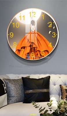 File gốc File tranh đồng hồ tráng gương DH827 (in lụa) họa tiết 3D