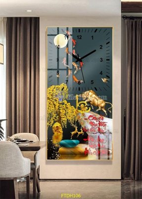 File gốc File tranh đồng hồ tráng gương FTDH106 (thiết kế) độc quyền