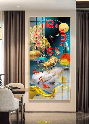 Download file File tranh đồng hồ tráng gương FTDH114 (gốc) in mica ốp bếp