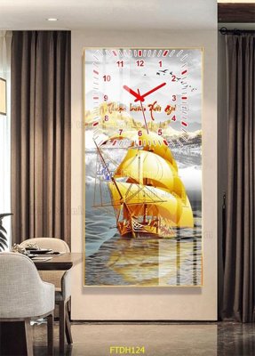 File tranh File tranh đồng hồ tráng gương FTDH124 (ảnh gốc) chi tiết rõ ràng