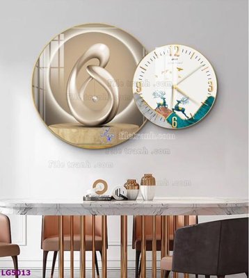 Tải về file tranh gốc File tranh đồng hồ tráng gương tròn lồng ghép LG5013 (để in quảng cáo)