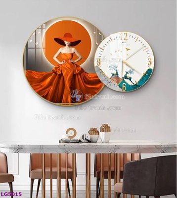 Tải file File tranh đồng hồ tráng gương tròn lồng ghép LG5015 (gốc) làm file tranh quảng cáo