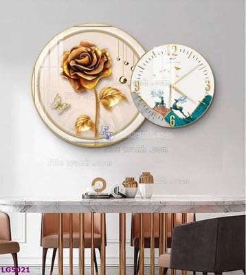 Tải file File tranh đồng hồ tráng gương tròn lồng ghép LG5021 (gốc) làm file tranh quảng cáo