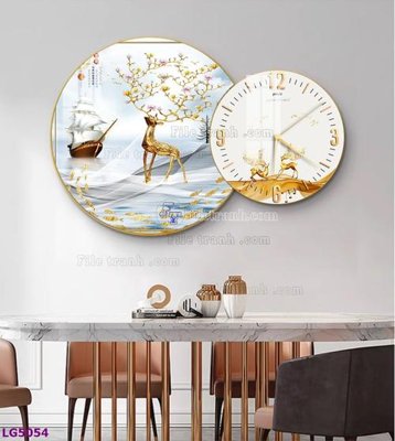 File gốc File tranh đồng hồ tráng gương tròn lồng ghép LG5054 (Filetranh.com) File tranh đồng hồ tráng gương tròn lồng ghép LG5054