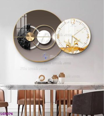 Tải file gốc File tranh đồng hồ tráng gương tròn lồng ghép LG5076 dùng cho in ấn