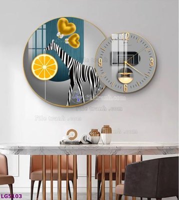 File PSD in ấn File tranh đồng hồ tráng gương tròn lồng ghép LG5103 (chất lượng cao)