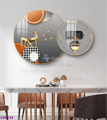 File gốc File tranh đồng hồ tráng gương tròn lồng ghép LG5133 (dành cho quảng cáo)